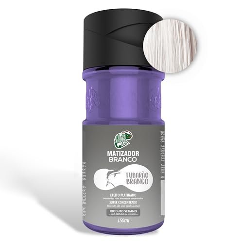 KAMALEÃO COLOR Matizador Branco Tubarão Branco - Neutralizador de Tons Levemente Amarelados - Efeito Platinado - Para Cabelos Loiros e Coloridos - 150ml